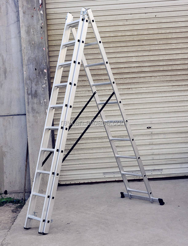 Aluminum combination ladder triple extension ladder with 3x10