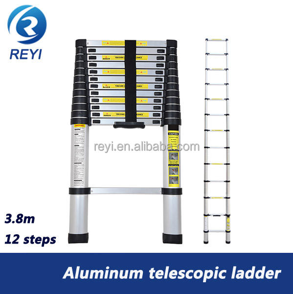 Aluminum telescopic ladder 3.8m