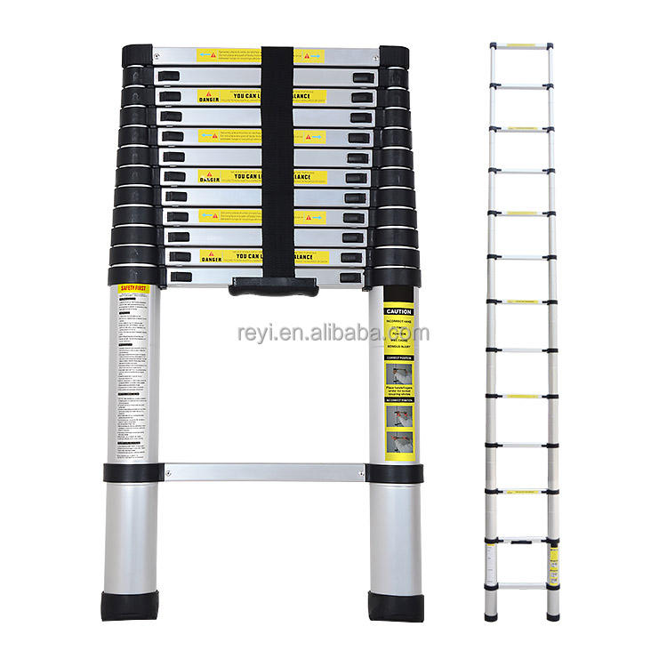 Aluminum telescopic ladder 3.8m