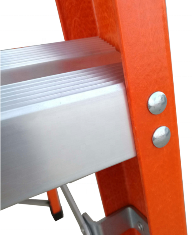 Fiberglass folding ladder