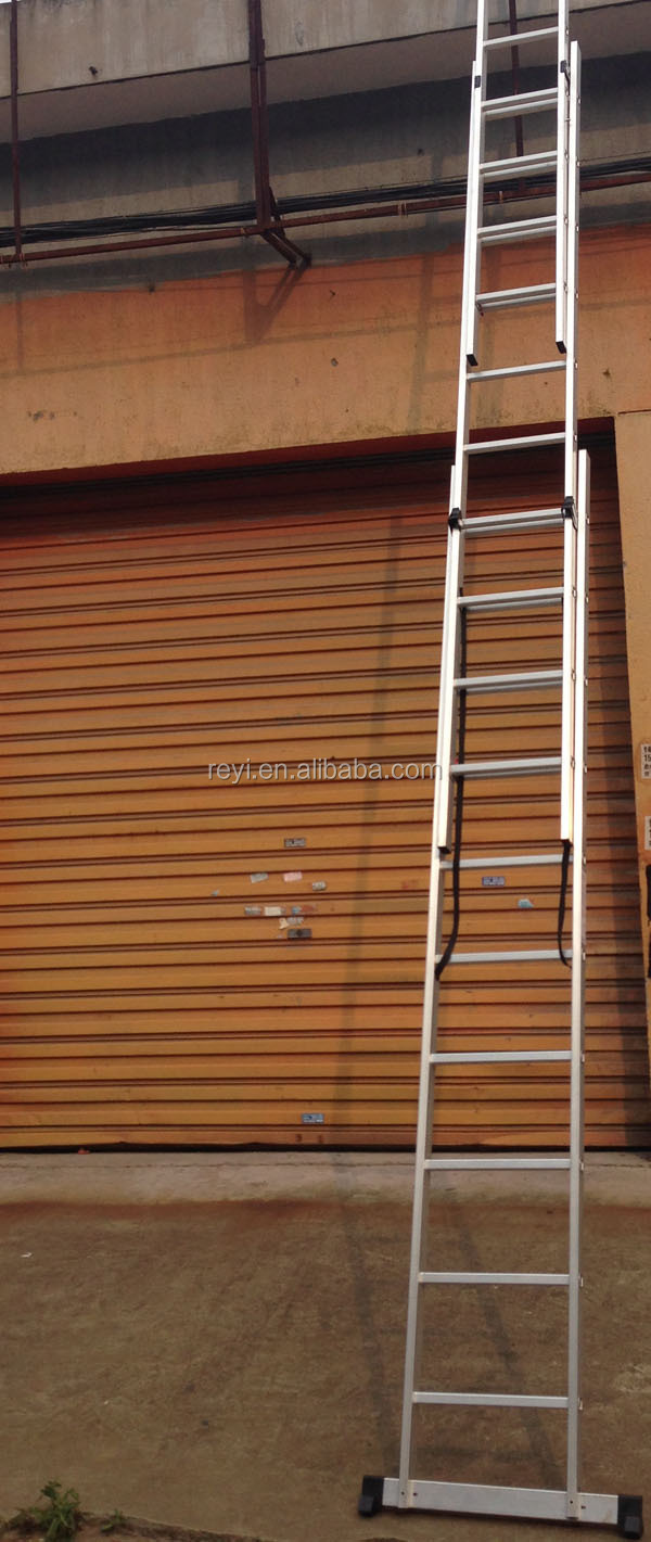 Aluminum combination ladder triple extension ladder with 3x10