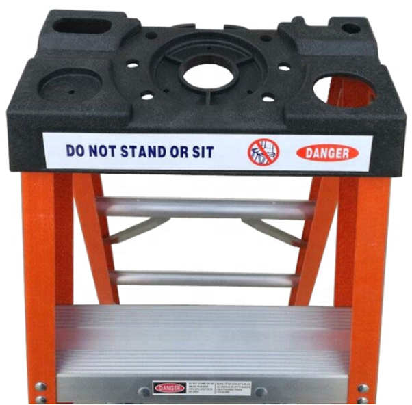 Fiberglass folding ladder